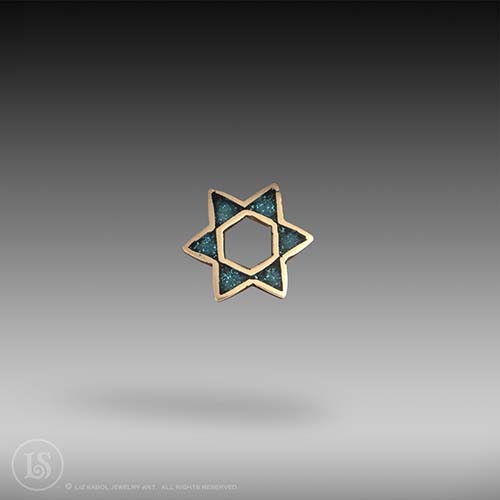 Star of David Pin, Bronze