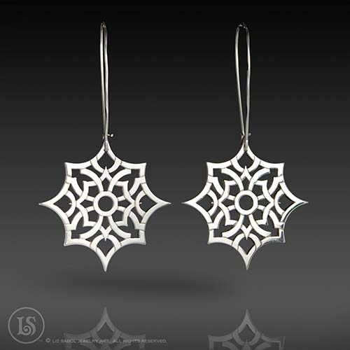 Dreamweaver Lattice Earrings, 925 Sterling Silver