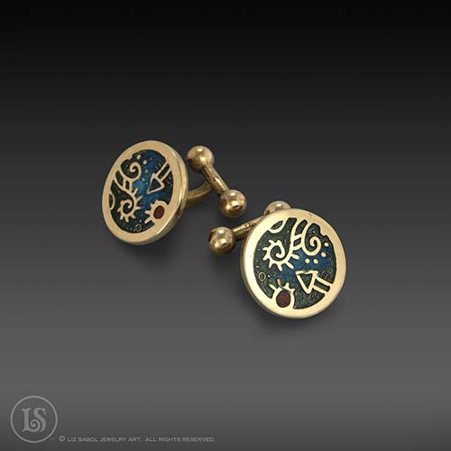 Blues Cuff Links, Bronze