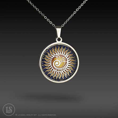 Solar Flare Pendant, Glass, Stainless Steel